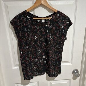 Abercrombie & Fitch Black Floral Star Tee